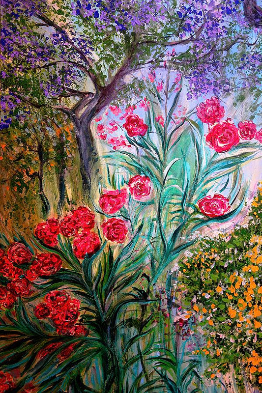 Spring in the Holy Land - original acrylic painting on stretched canvas
